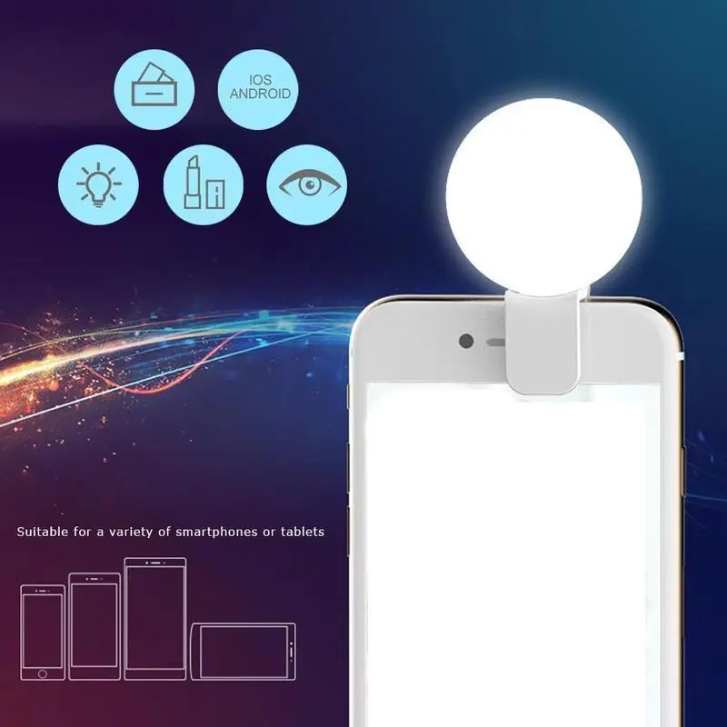 Portable LED External Fill Light for Mobile Phone Photography