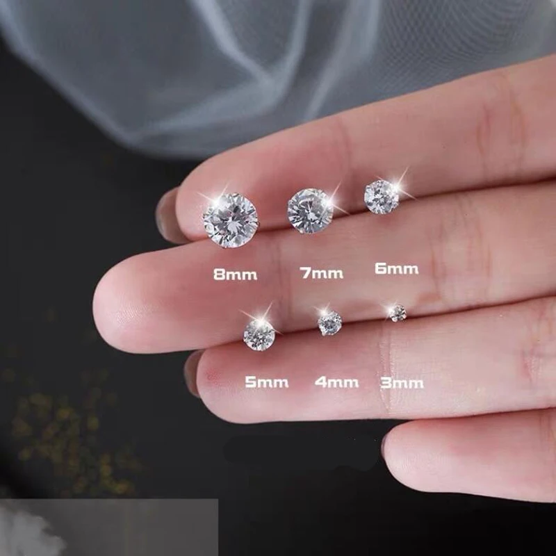 Silver Earrings Real 0.1-1 Carat D Color Moissanite Earring For Women 925 Sterling Silver Earring Trend Wedding Jewelry Brincos de Prata womens earrings