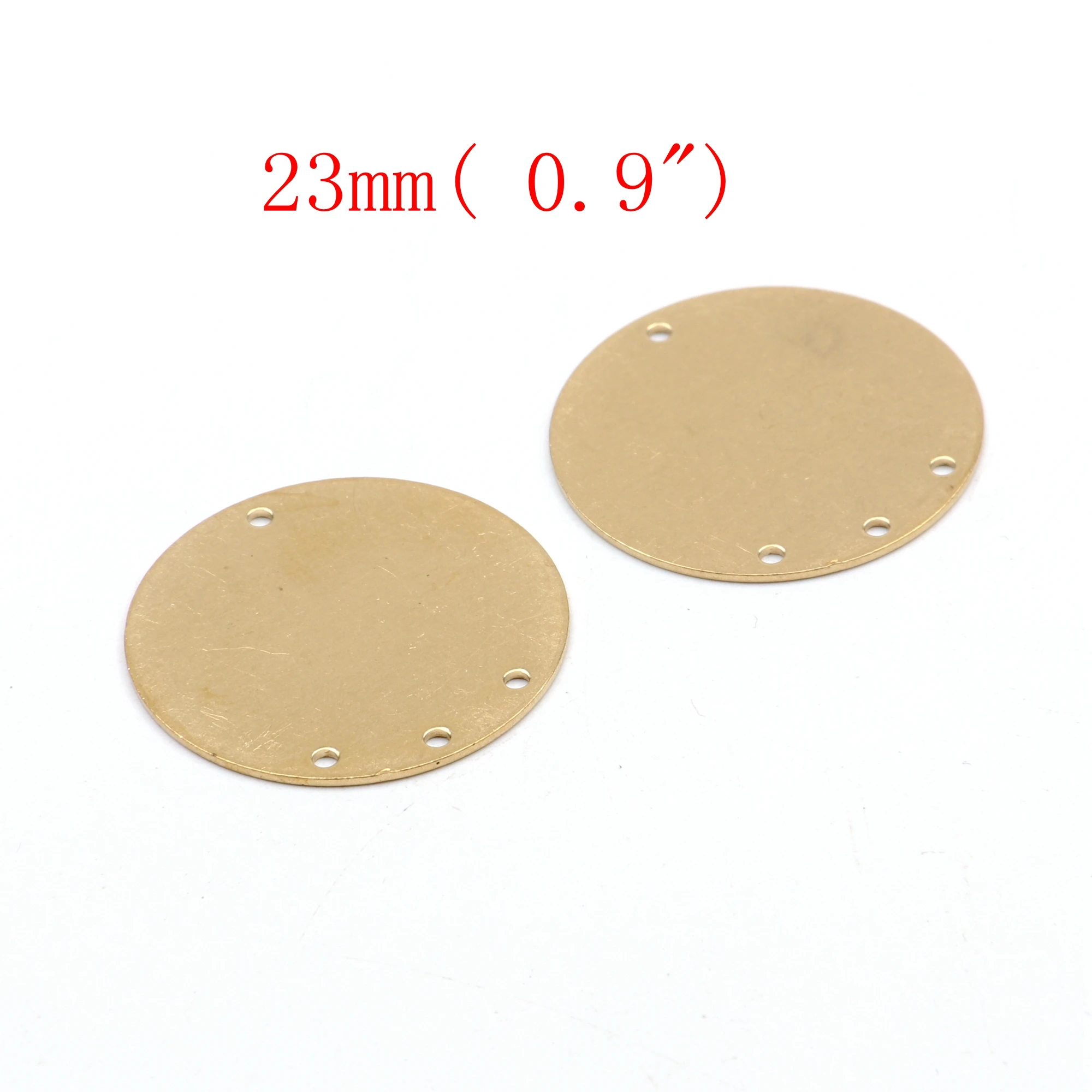 Gehämmerte Messing-Charms, Münzförmiger Verbinder, Zubehör für DIY-Ohrringe, Halskette, Armband, DIY-Herstellung, Schmuckzubehör – Detail 16