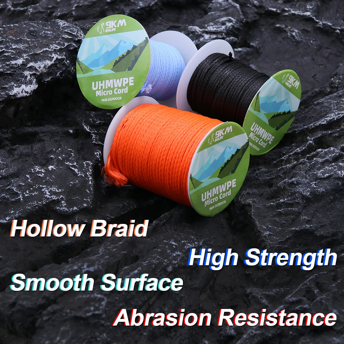 9KM 45KG~340KG Kitesurfing Line UHMWPE Cord Abrasion Resistance Low Stretch for Power Kite Stunt Kite Replacement Flying Lines 3