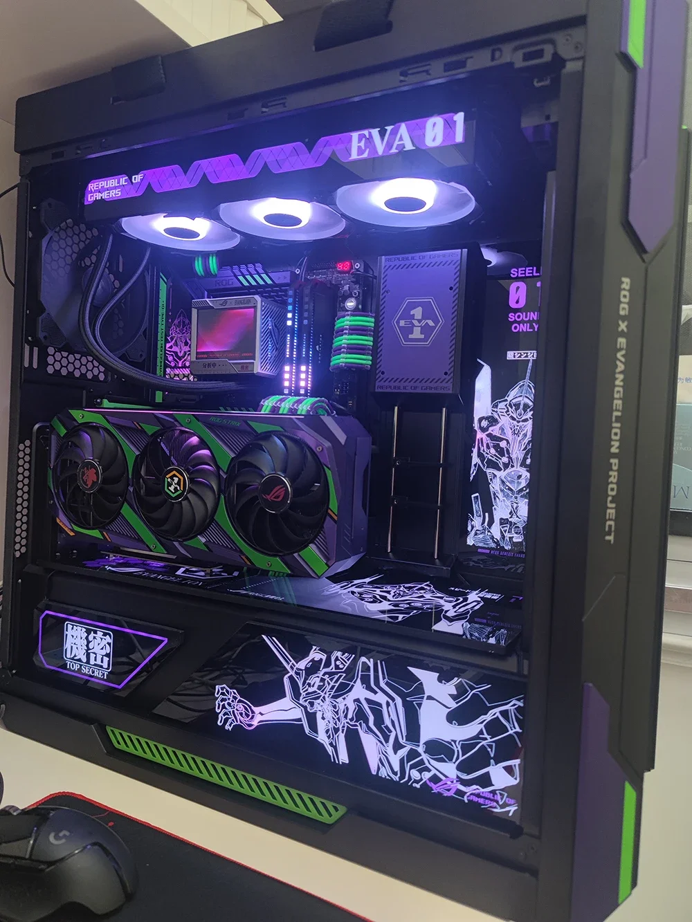 Feito sob Encomenda Mod Rog Helios Gx601 pc Rgb Painel de Iluminação Case Placa de Luz Reequipamento uv Asus Strix Gamer Gabinete Mortalha Aura Sync - Imagem 4