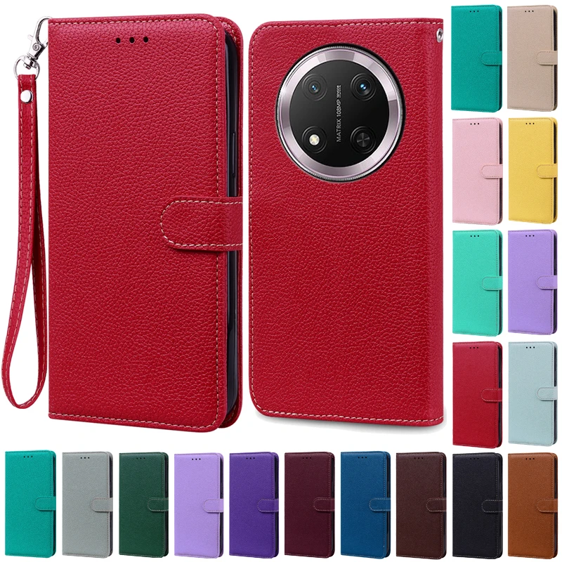 Leather Flip Wallet Phone Case - Stylish Book Design with Silicone Protection