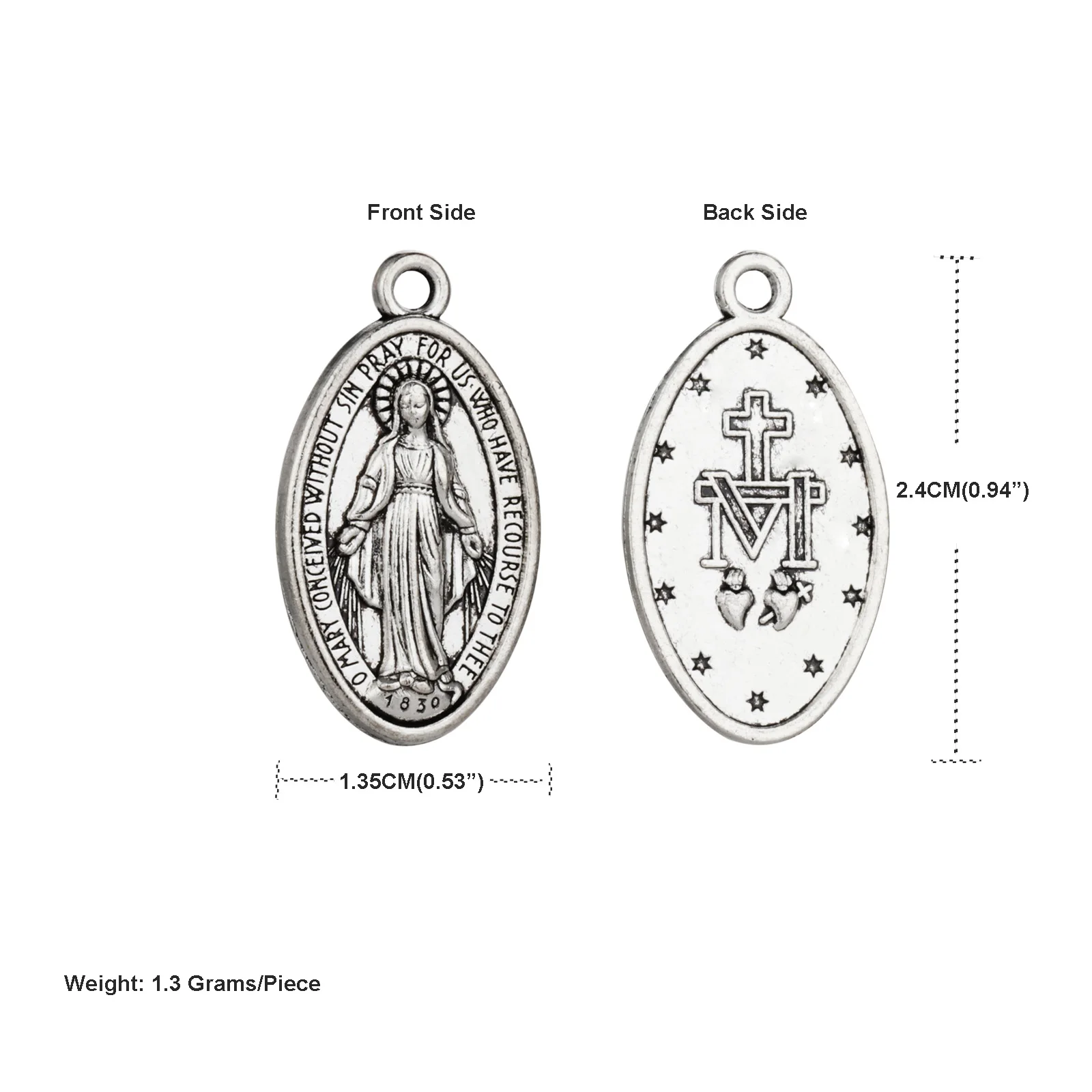 Diyalo Medalla Milagrosa/St. Benedikt/Crucifix Kreuz Charms Anhänger für DIY Rosenkranz Halskette Schmuckherstellung Gebetskranz Teile – Detail 9