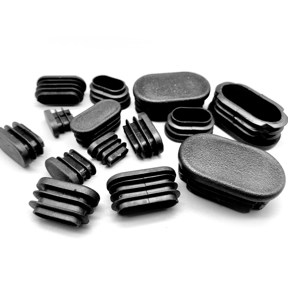 Oval Oblong Plastic Tubes End Caps Bungs Blanking Plugs Pipe Inserts Table Feet Chair Dust Cover Furniture Accessories 2/4/10pcs,pipe end cap,silicone rubber caps,rubber caps,silicone rubber plugs,floor protector caps