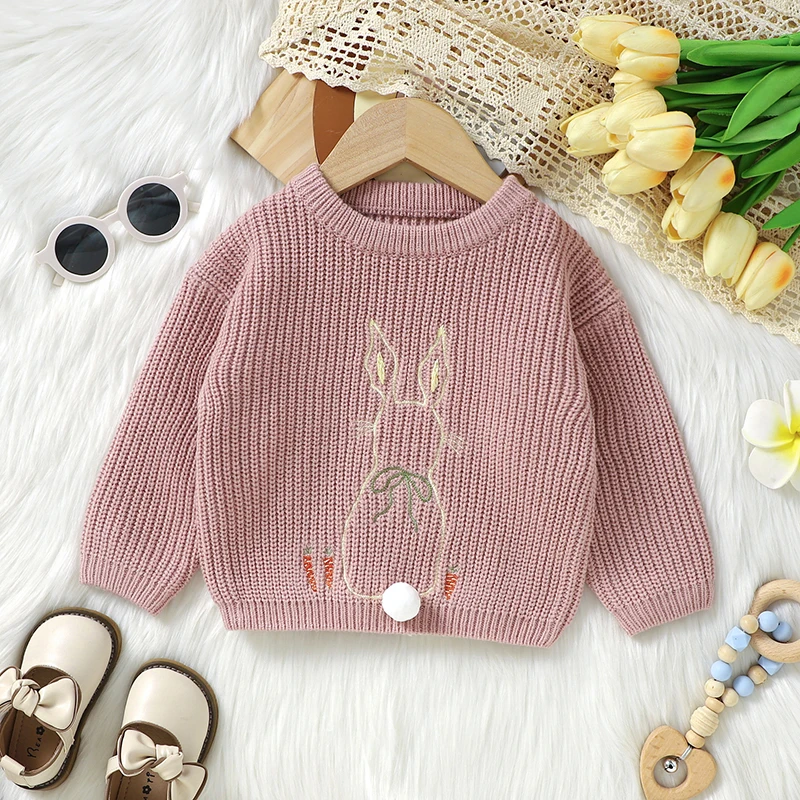 

Baby Sweaters Knit Infant Girl Pullover Cute Rabbit Newborn Boys Children Clothing Long Sleeve Fashion 3D Bunny Outerwear Autumn