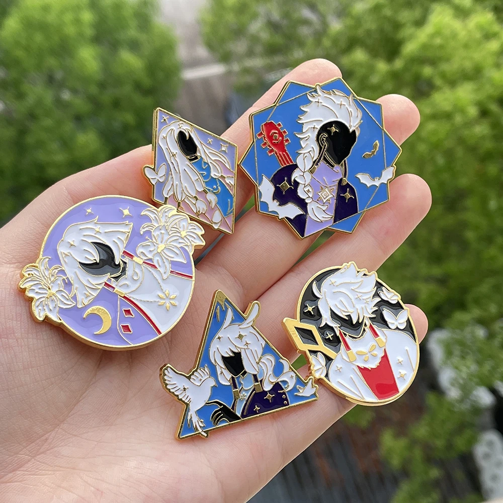 Anime Sky Game Metal Brooch Cartoon Enamel Pin Backpack Decoration Cute  Badge Jewelry For Women