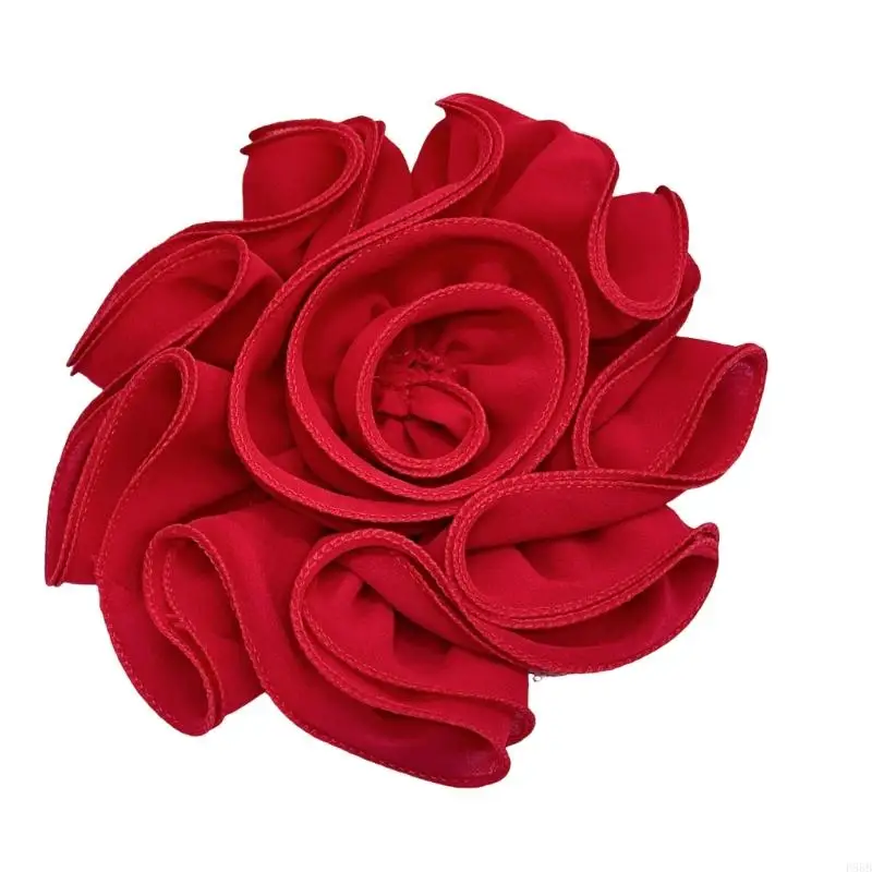 P88B Large Rose Flower Brooches Light Weight Flower Brooch Ceremony Clothes Accessory