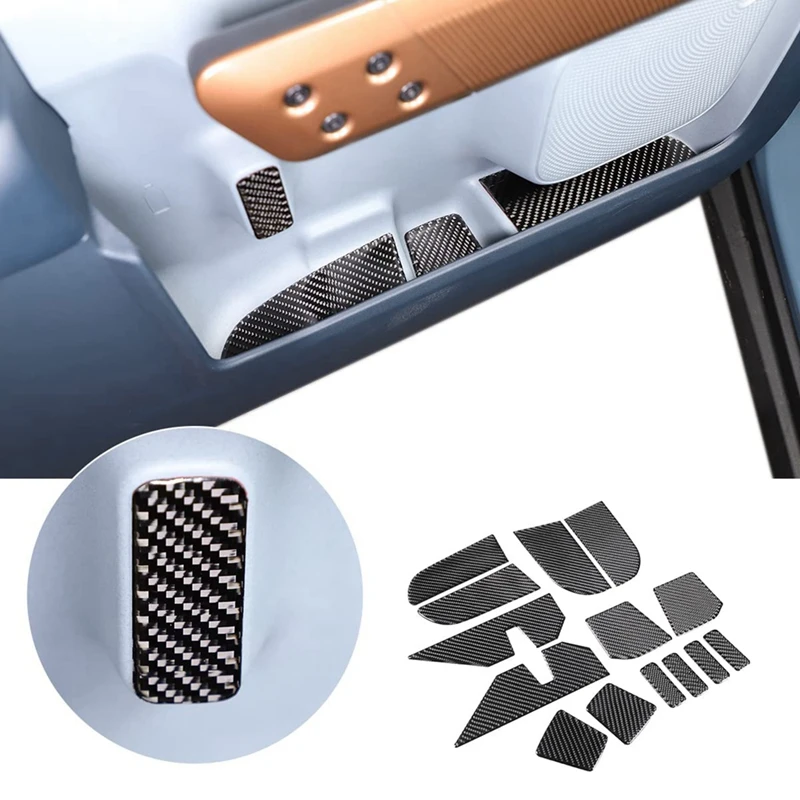 

Автомобильные коврики для дверного слота, Набор наклеек для отделки, наклейки для Ford Maverick 2022 2023, аксессуары для интерьера, мягкое углеродное волокно