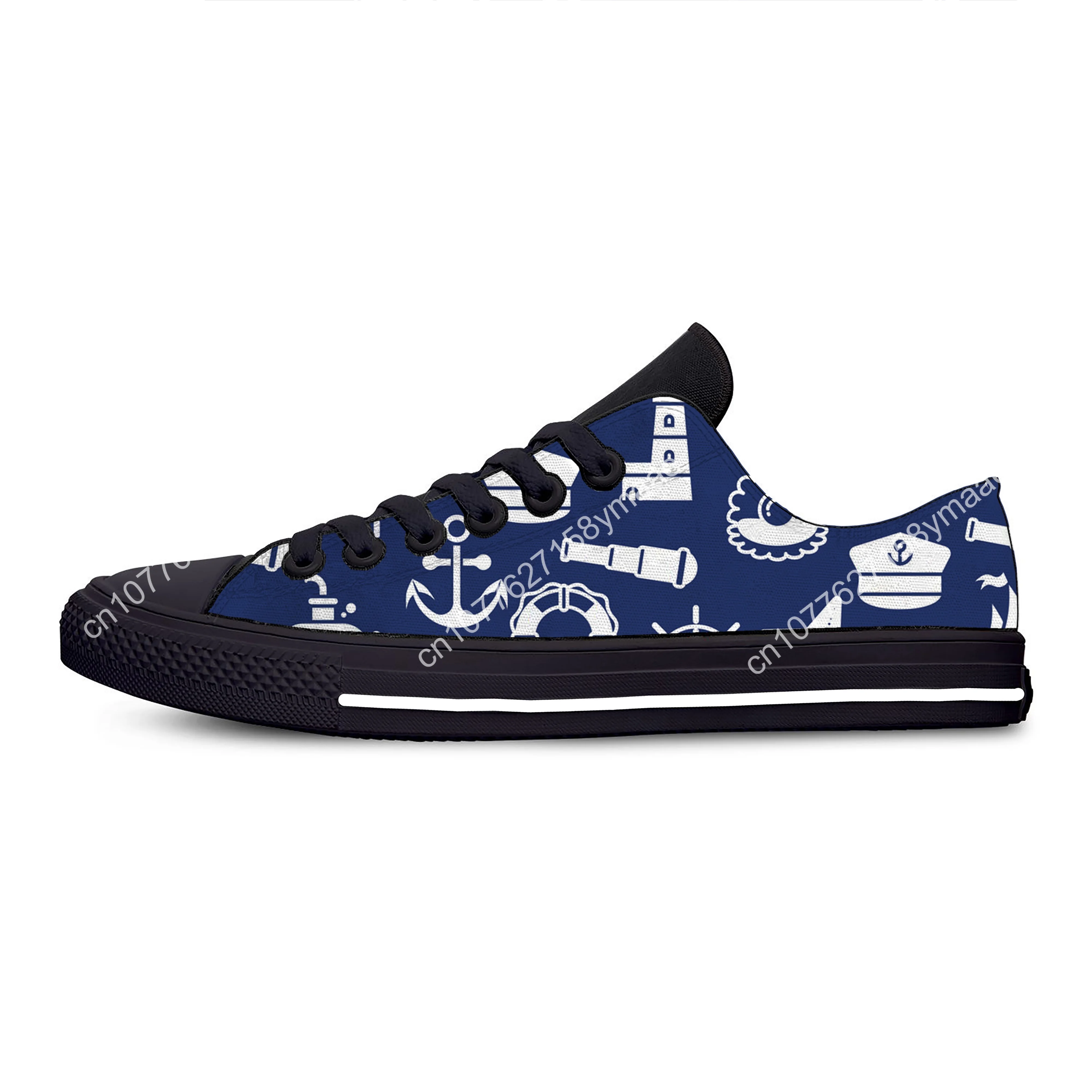 Hot Summer Boat anchor Pattern Cool Classic Casual Shoes Low Top Lightweight Breathable Men women Sneakers Latest Board Shoes