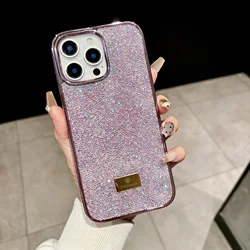 Elegant Crystal Bling Sparkling Diamond Phone Case - Luxury Shockproof Cover - iPhone 15 Plus (Pink)
