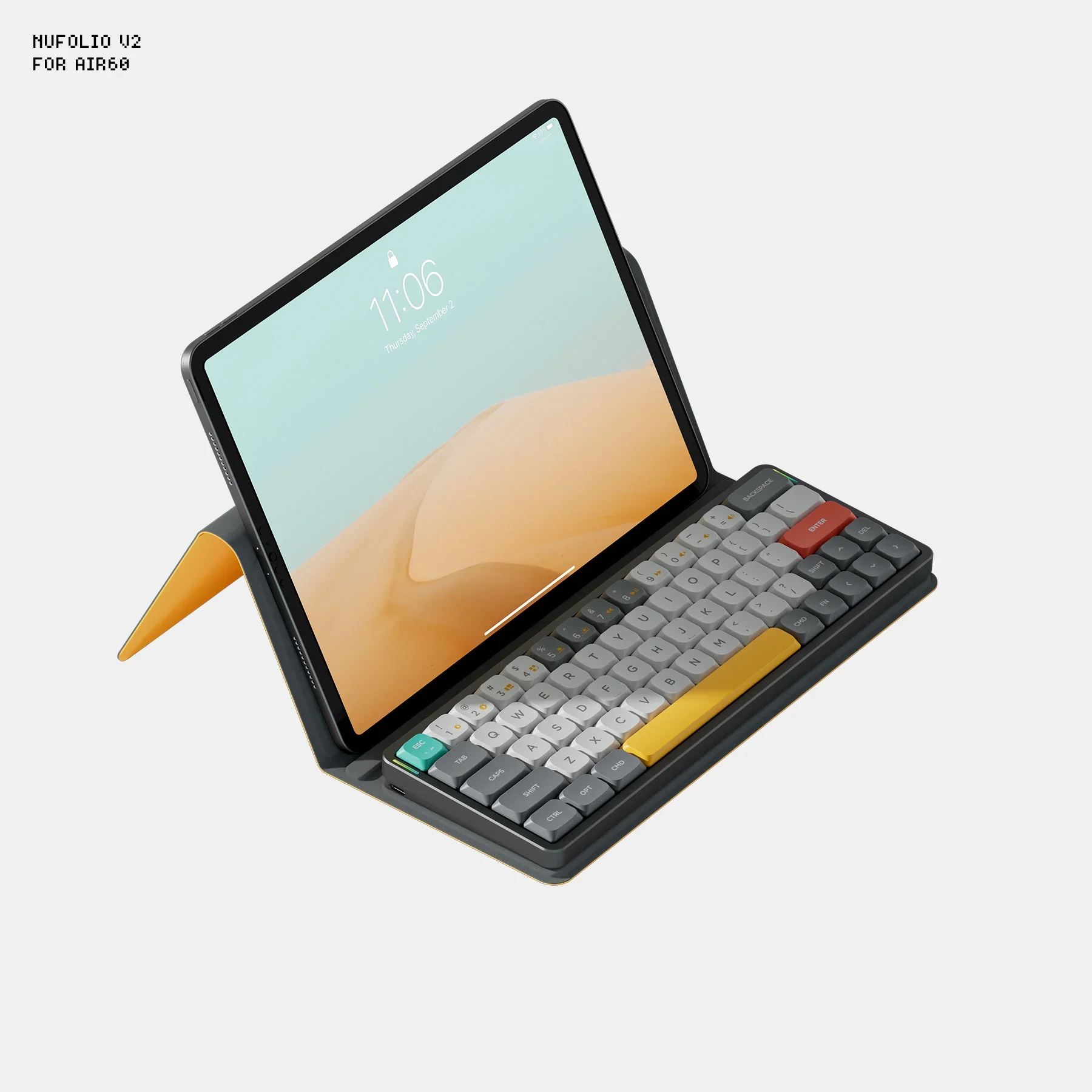 Nuphy nufolio v3 anzug air75 v2 exklusive ledertasche-gelb nuphy 