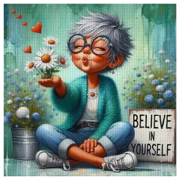 Old Woman Cross Stitch Kit 1