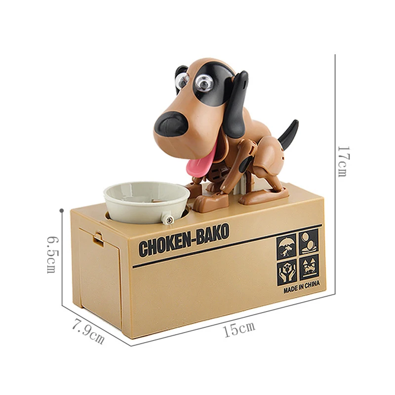 Cartoon Cute Money Eating Dog Savings Jar Toy Funny Stealing Money Dog Fortune Eating Savings Jar Children Toys Gifts