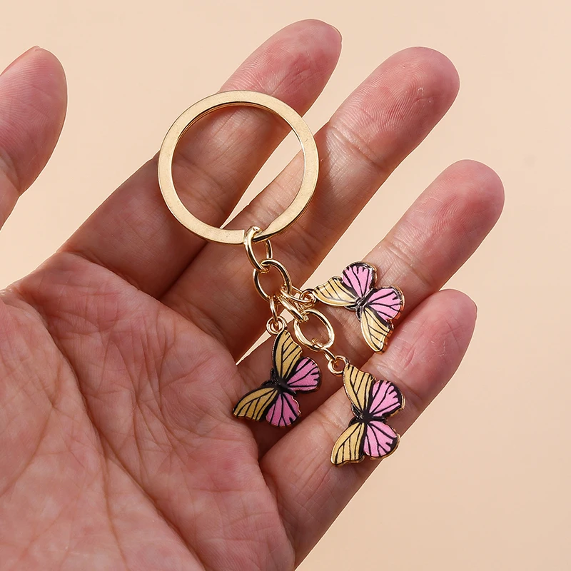 Aihua 30 verschiedene bunte Emaille-Tier-Schmetterlings-Schlüsselanhänger für Damen und Mädchen, Handtaschenanhänger, Autoschlüsselanhänger, Party-Schmuckgeschenke – Detail 6