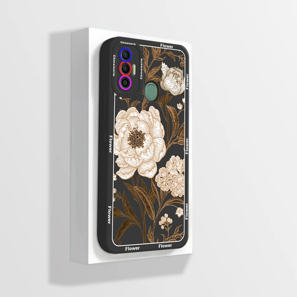 Cute Cartoon Flowers Silicone Phone Case - Soft Back Cover