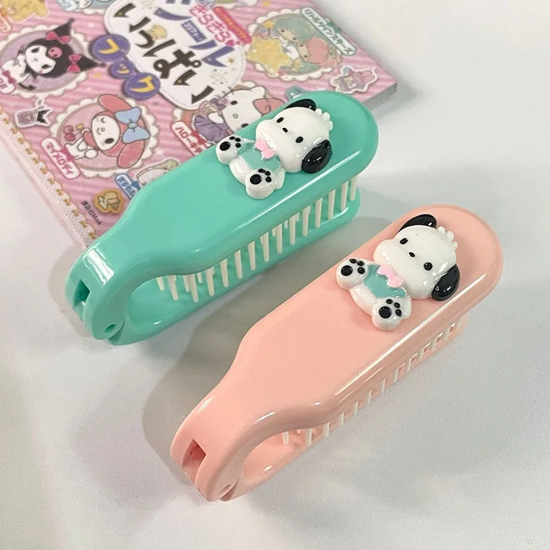 

Kawaii аниме Sanrioed Массажная расческа Мультфильм милая девушка сердце креативная Складная портативная Мягкая зубная расческа плюшевая игрушк...