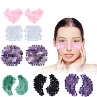 Natural Jade Mini Crystal Eye Mask Rose Quartz Amethyst Eye Mask For Relieve Eye Fatigue Cold Therapy Facial Lifting Skin Care 1
