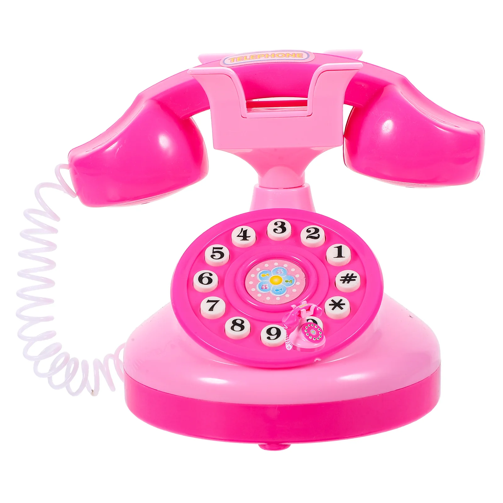 Simulated Phone Children Plaything Educational Toy Role Pretend Decorations Fake Telephone Cartoon Plastic Home Appliance