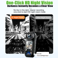 Famue Quest2 2.7K Action Camera 180° Rotatable Lens Night Vision EIS Anti-Shake Magnetic Mount WiFi Vlog Sports Cam 3