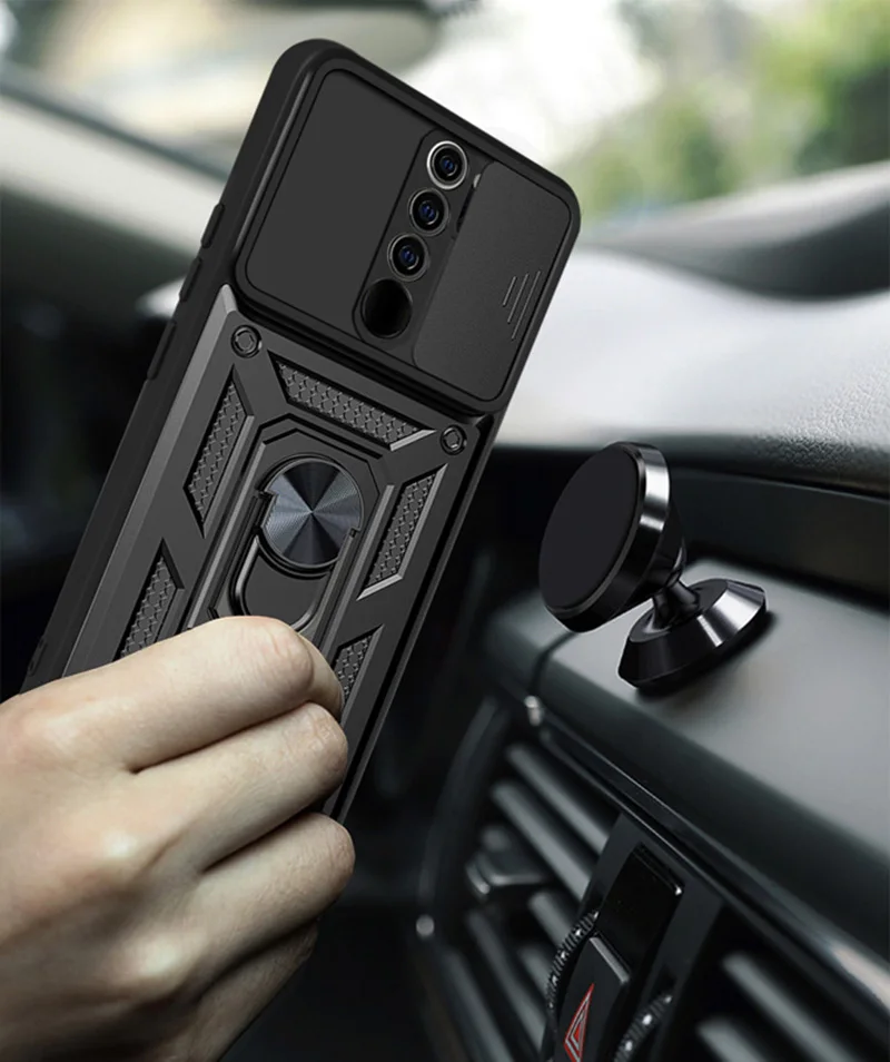 Shockproof Armor Case with Car Holder & Camera Lens Protection