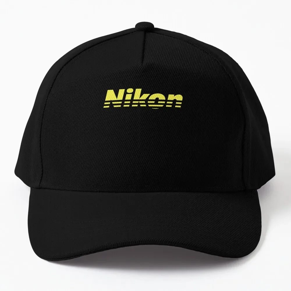 

Nikon Yellow Logo Classic Baseball Cap Sunhat Rugby Sun Hat For Children Baseball For Men Women's