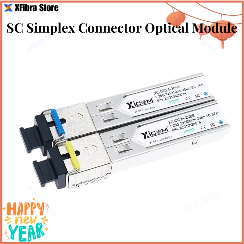 Switch Cisco/Mikrotik Gigabit, Connettore Simplex Sc, Modulo Ottico Sfp 1.25G, Fibra Singola 1310Nm 1550Nm