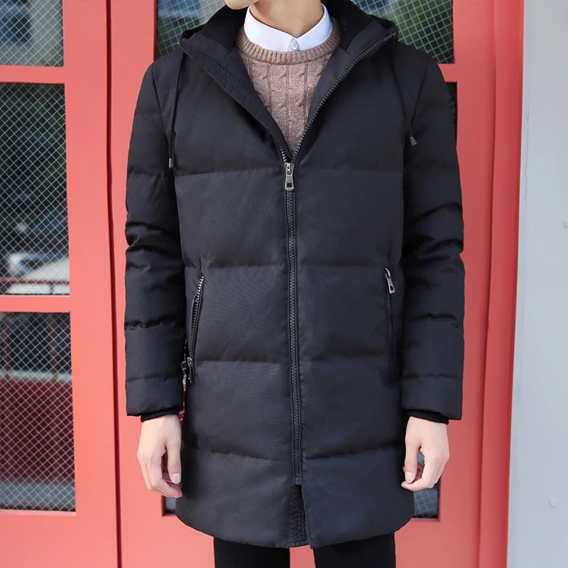 90% White duck down hooded men down jacket men's winter thick warm jacket overcoat parka men windbreaker coats