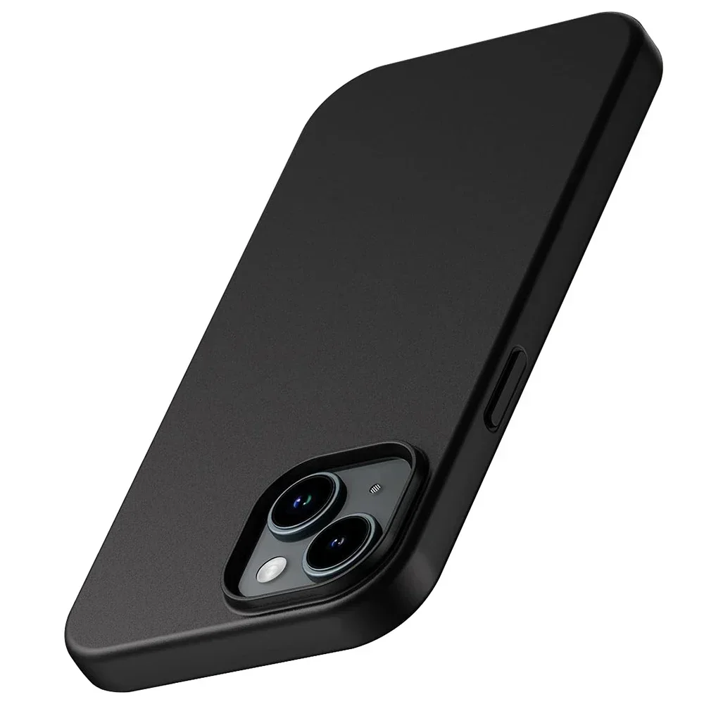 Premium Ultra-Thin Solid Black Matte Silicone Soft Case
