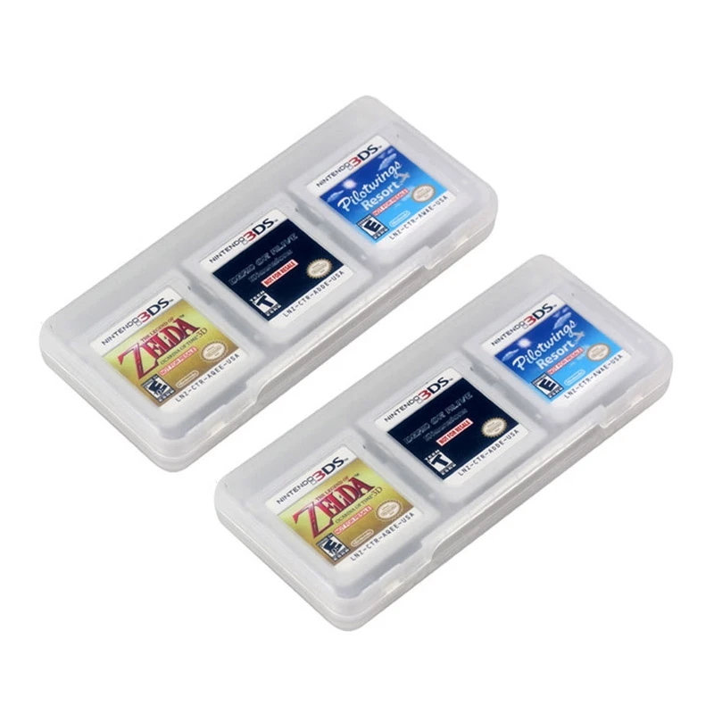 Top Deals 2X Clear 6 In 1 Game Card Storage Case Cartridge Box For Nintendo 3Ds Xl Ll Nds Dsi