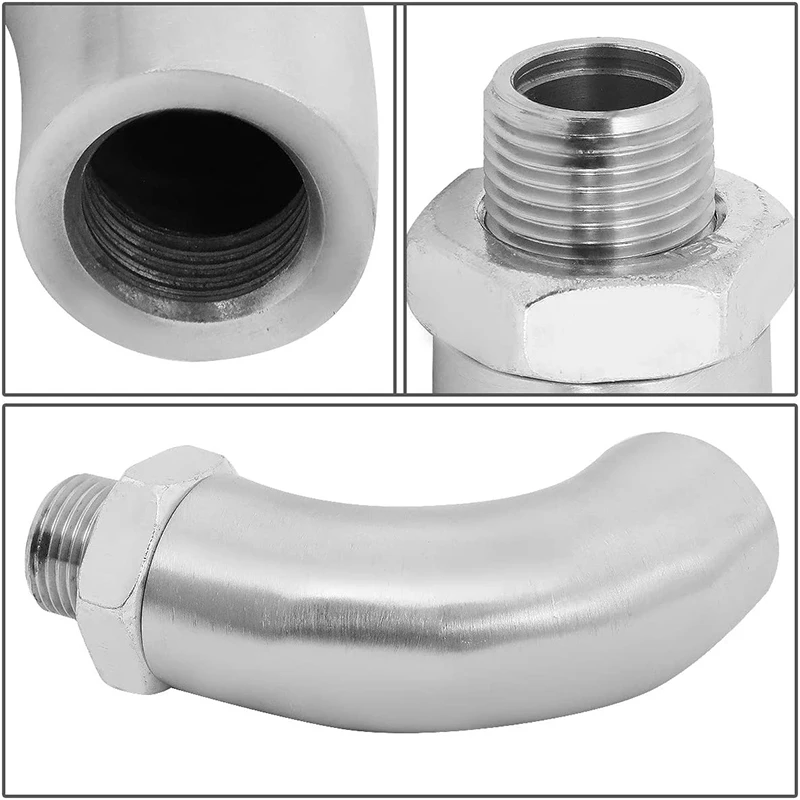 New O2 Oxygen Sensor Extension J Style Bend Universal Hydrogen Spacer M18 X 1.5 Connector Restrictor Adjustable Gas Flow Inserts 4