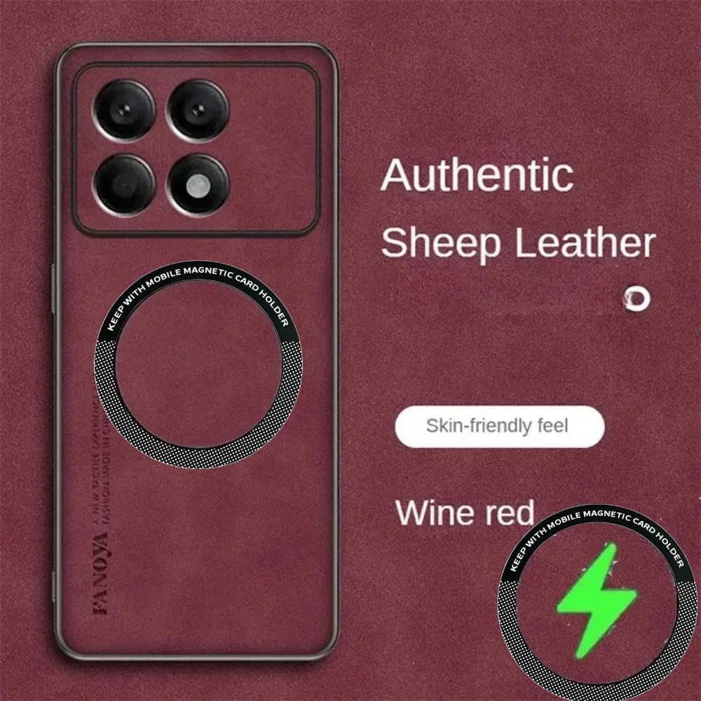 Leather Magnetic Magsafe Wireless Charging Case