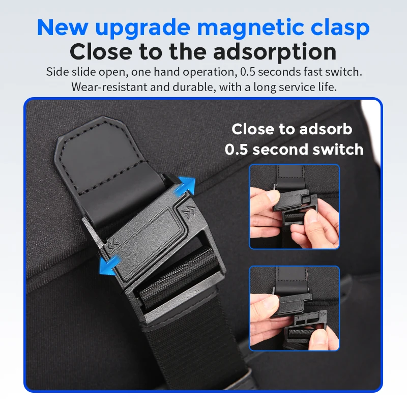 Fenruien Men Magnetic Clasp Waterproof Traval Backpack USB Charging Large Capacity Business Backpack For Male Laptop School Bag 4