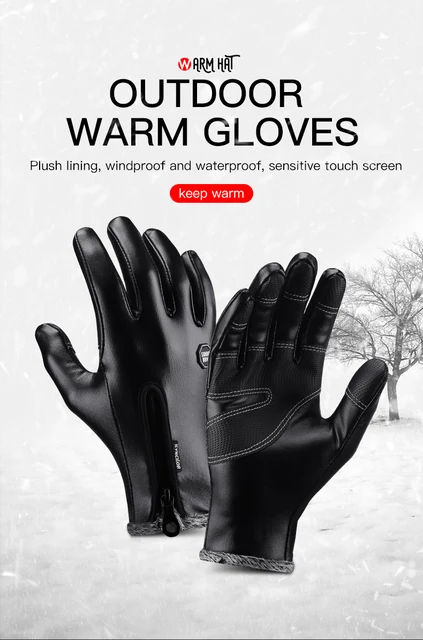 Guanti Invernali Caldi Con Tasca Portaoggetti, Guanti Antivento E - Foto 4