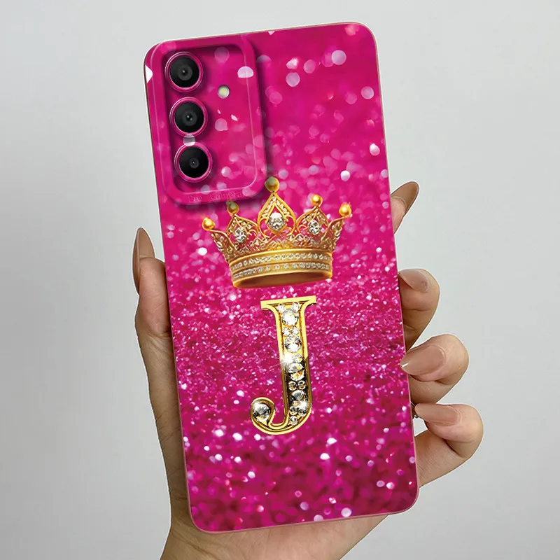 Fashionable Initial Letter Couples Phone Case - Soft Silicone TPU Lens Protector