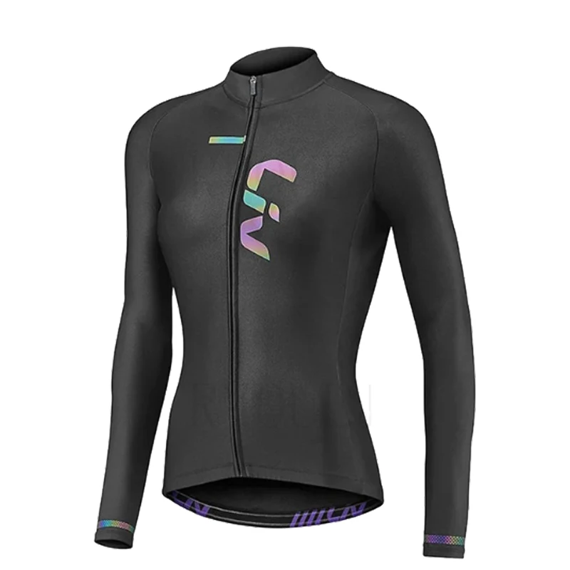 Liv Women Cycling Jersey Set Autumn Long Sleeve Breathable Clothing MTB Maillot Ropa Ciclismo Bicycle Sportswear Bike Uniform 4