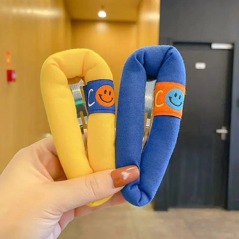 2 teile/satz Frauen Schwamm bb große Haarnadeln Mädchen niedlich lächelndes Gesicht Blase Haars pange Mode Seite Clip Haar Zubehör Haar griff – Detail 15