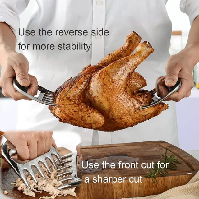 Rozsdamentes Acél Húspréselő Karomok Kültéri Bbq Karmok A Daraboláshoz 2 Csomag Fém Hőálló Medve Aprításhoz - Image 3