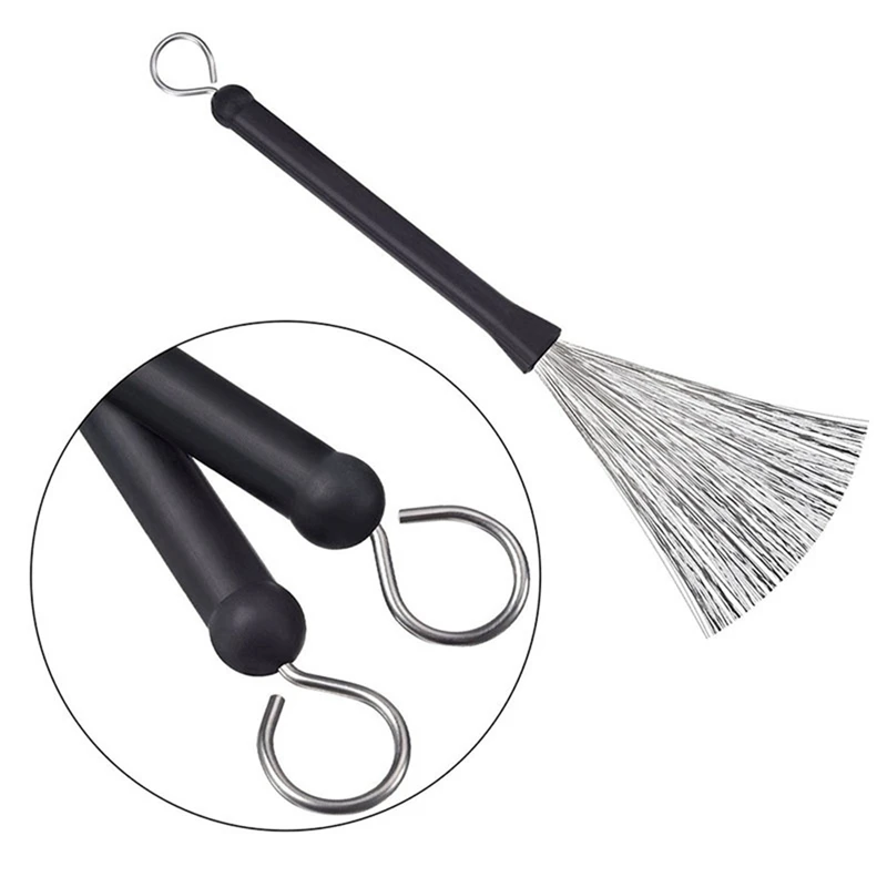 Drum Sticks Retractable Jazz Steel Wire 32Cm Cleaning Brushes For Jazz Rock Music Lover