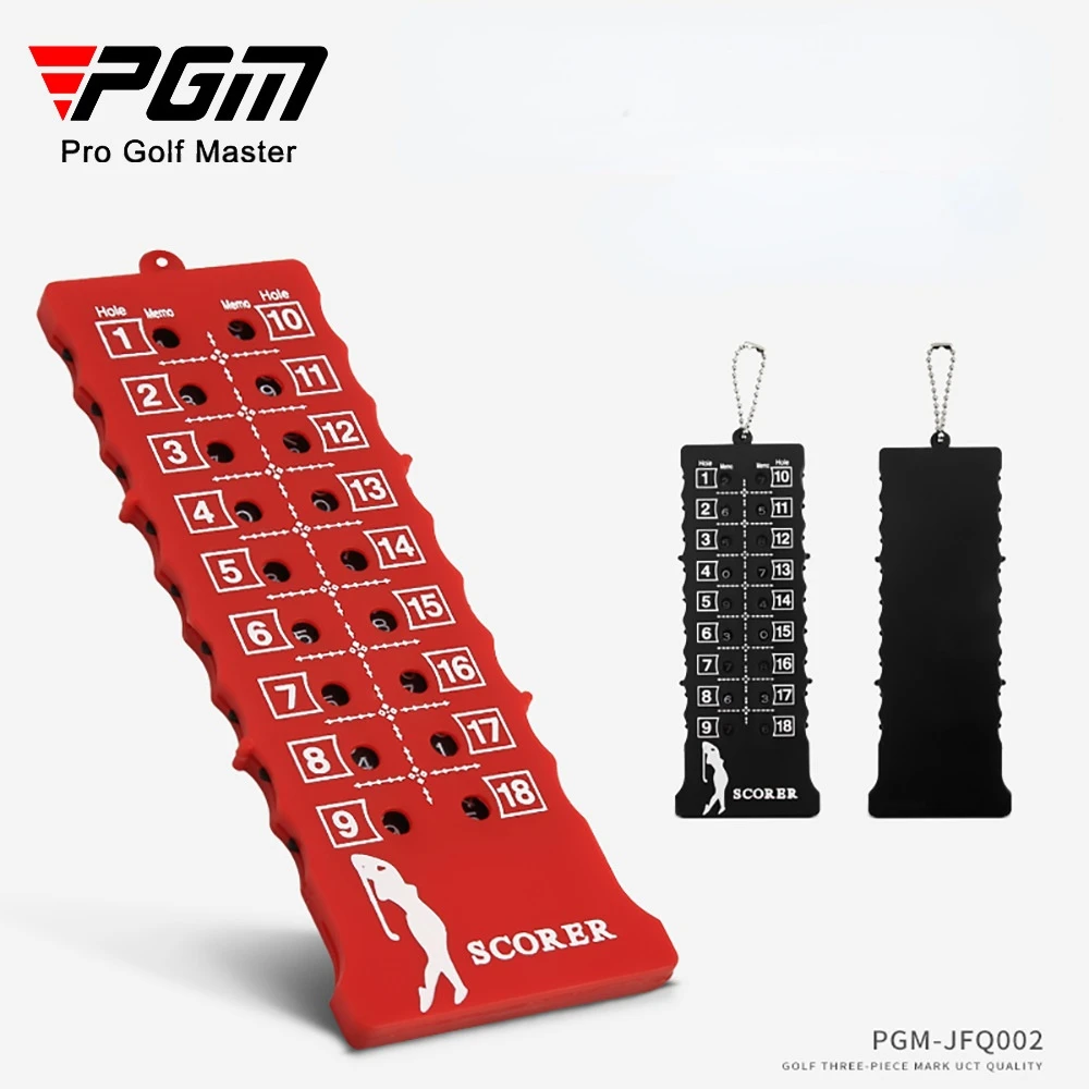 PGM 1pcs Golf Scorer Square 18 Hole Golf Supplies Accessories Black Red Random Color 15.5x6cm JFQ002 3