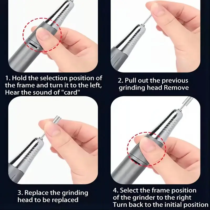 Professional nail supplies nail drill electric cordless rechargeable portable nail drill built-in 4000 mAh battery 6