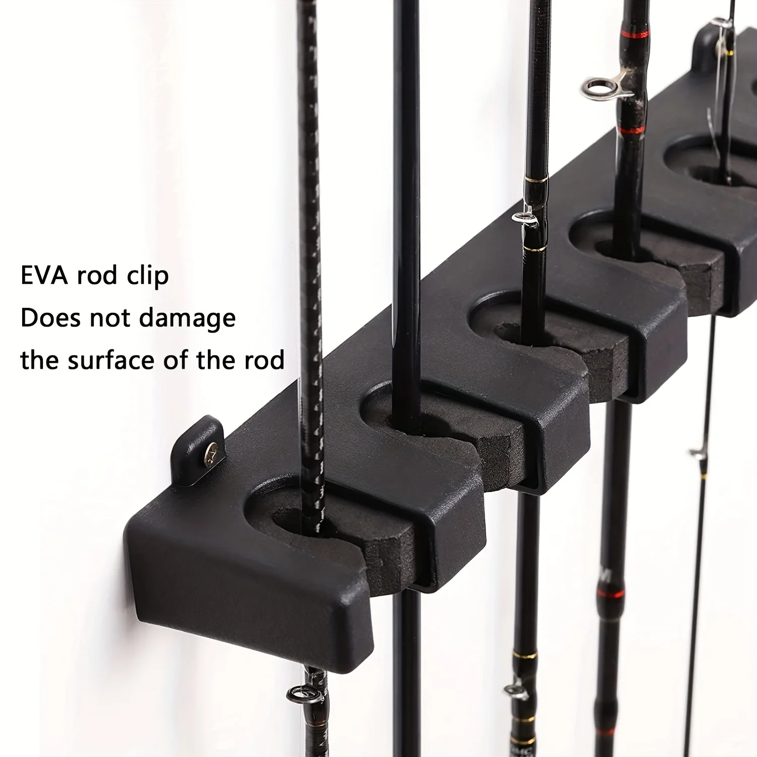 Fishing Rod Holder Fishing Rod Holders 6/8-Rod Rack Vertical Pole Holder Wall Mount Modular For Garage Fishing Pole Display Stand Fixed Frame