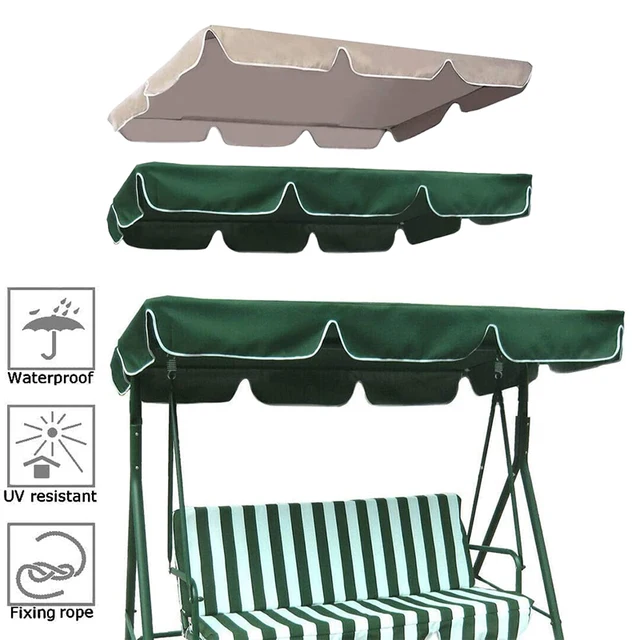 Porch Swing Awning Replacement Waterproof Swing Canopy Garden Outdoor Patio Hammock Swing Awning 164*114cm