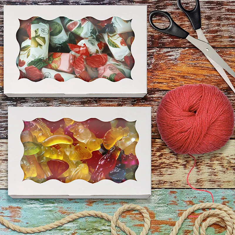 10/20/25/30pcs Cake Boxes with Window, Transparent Bakery Boxes for Pastry, Chocolate, ... - SKU CBW01753 - UGI Packaging