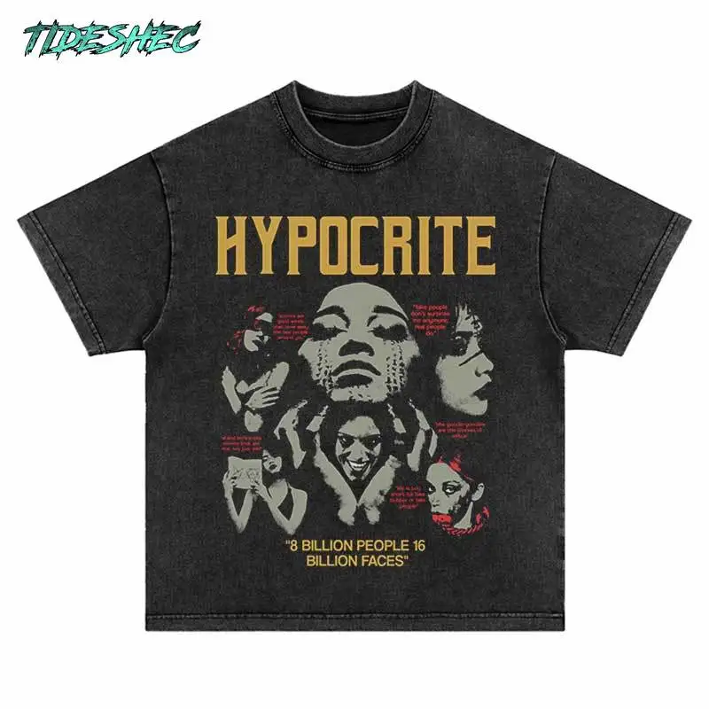 

2024 черная футболка в стиле хип-хоп, уличная одежда, винтажный Топ, футболка в хипстерском стиле, рубашка с винтажным рисунком, хлопковая футболка унисекс