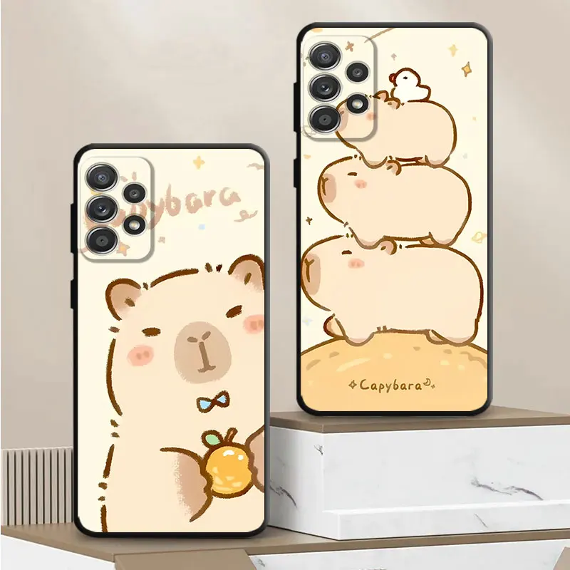 Adorable Cartoon Capybara Silicone Phone Case
