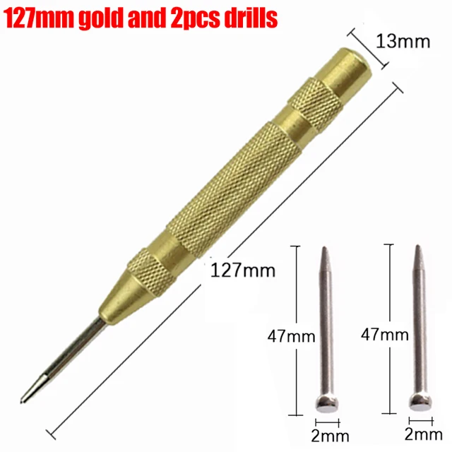 Automatic Center Punch Super Strong Centre Punch General Automatic Center Punch Adjustable Spring Loaded Metal Drill Tools 127MM Set