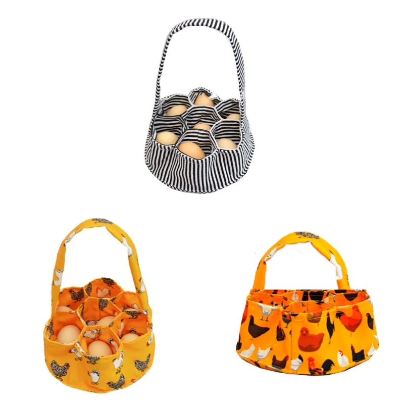 

Canvas Material Eggs Collection Basket Eggs Collecting Bag for Home and Garden