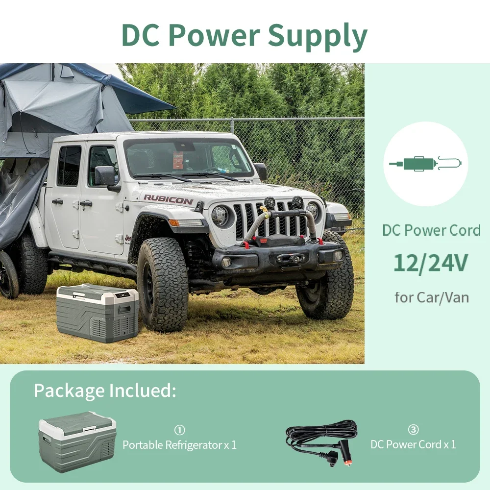NL 25L 35L 45L Car Refrigerator 12V Compressor Fridge Freezer 12/24V DC 100-240V AC Portable Cooler for Camping Travel