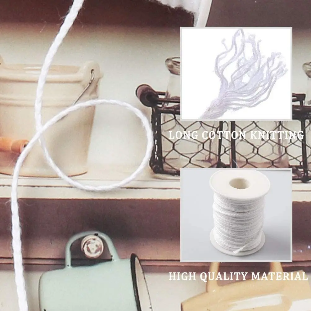 Candle Making Kit 61m Cotton Candle Wick Candle Holder Smokeless Aromatherapy Cylindrical Thread Making Kit DIY Maker candle wicks candle wick candle making kit candle making tool