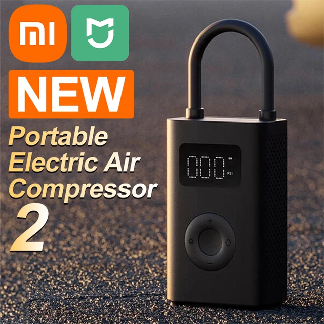 New Xiaomi Mini Air Pump 2 Mijia Portable Electric Air Compressor Led  Type-C Multitool Inflator for Bike Tire Car Smart Home